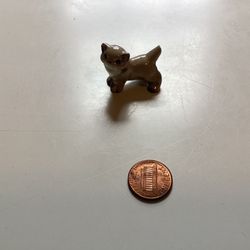 Tiny Ceramic Cat Figure 