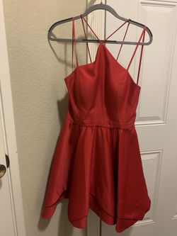 High School Red Christmas Ball Dress 