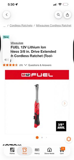 Milwaukee 3/8 ratchet