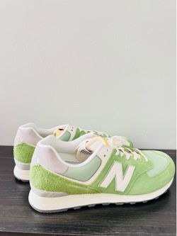 New Balance 574 RCC Chive Green White Suede Mesh Men's Sneakers U574RCC