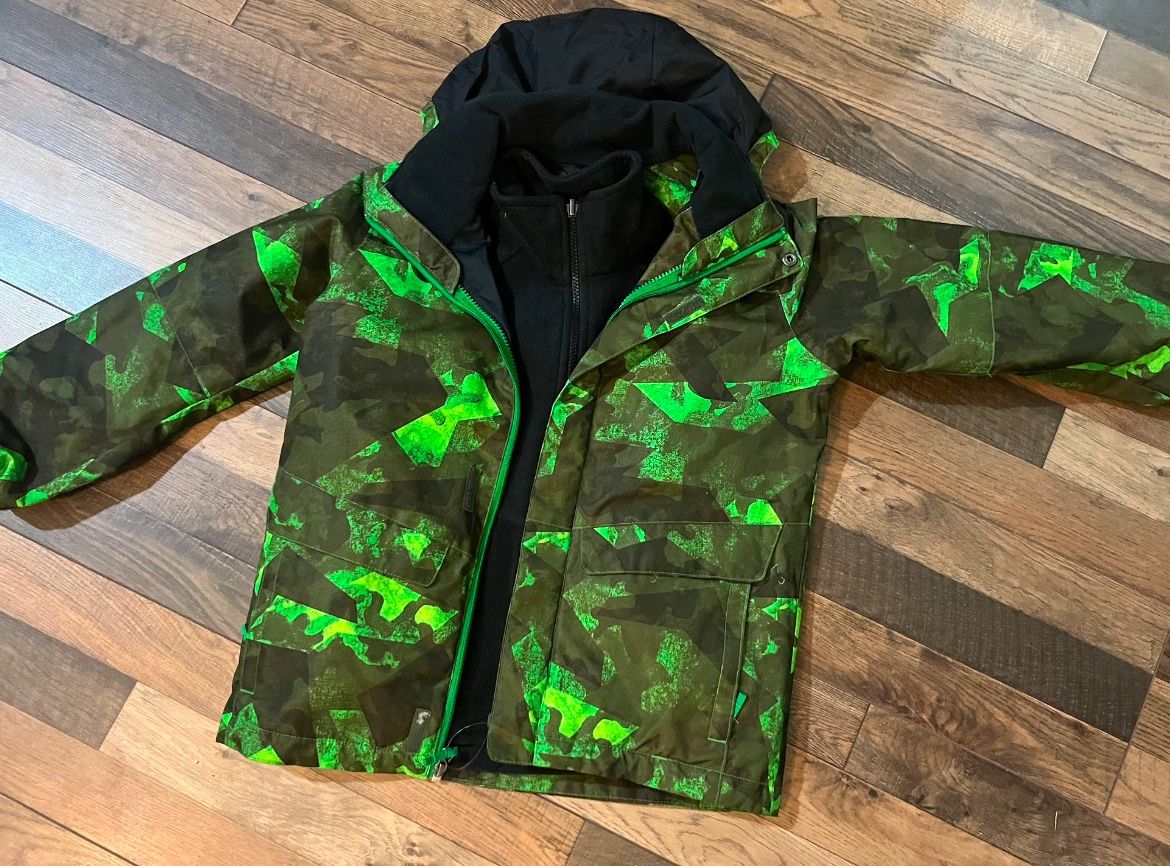 Kids Columbia Size Small Outer Snow Coat And Inside Separable Fleece Jacket Insulated