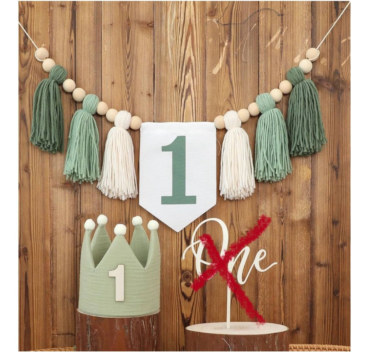 Highchair Birthday Banner And Crown