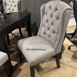 Light Grey Dining Chairs Set Of 2 Brand New In Box 