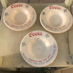 Three Coors Vintage Ashtrays
