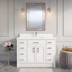 Studio Bathe Calais 48" Bathroom Vanity White