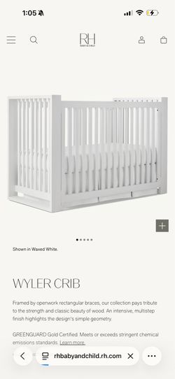 Wyler panel Crib Waxed White from Restoration Hardware
