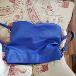 Is beautiful blue large fashion bag
