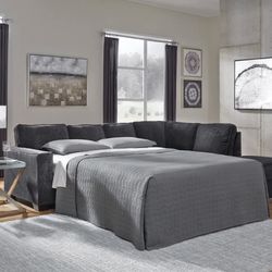 Altari Slate 2-Piece RAF Chaise Sleeper Sectional