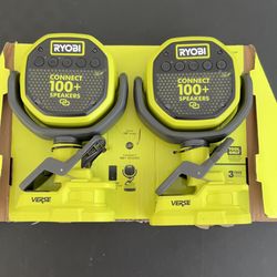 RYOBI ONE+ 18V Cordless VERSE Clamp Speaker 2-Pack (Tools Only)