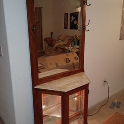 Curio Cabinet 33" Wide 77 " Tall Mirror