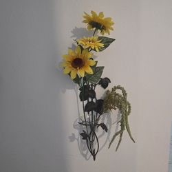 Two 20 inch Glass Wall Vases