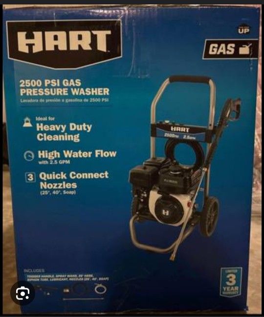 HART 2500PSI 2.5 G. P. M  GAS PRESSURE WASHER