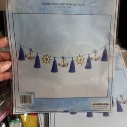 Hello Summer PARTY TASSEL GARLAND CUTOUTS