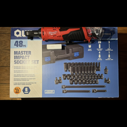Milwaukee m12 ratchet with Quinn master impact socket set