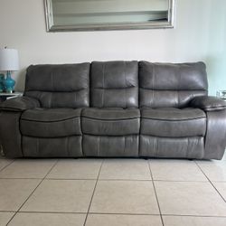 Leather Couch For Sale -Moving Sale!