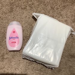 NEW Johnson’s Baby Lotion & Big Pack of Huggies Baby Wipes 