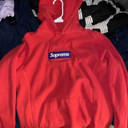 Supreme Red Purple Box Logo Hoodie