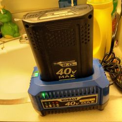 Kobalt 40v  2.0 A Lithium Ion Battery And Charger