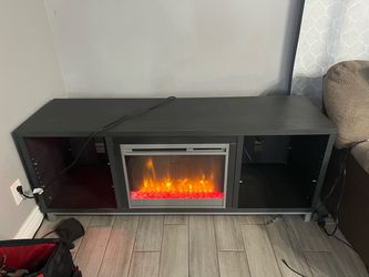 Tv stand with electric fireplace $200 OBO