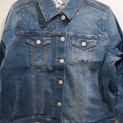 RHINESTONE DENIM 7 JACKET