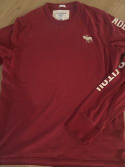 Vintage Y2K - Abercrombie & Fitch Muscle Shirt - Long Sleeve - Red XXL