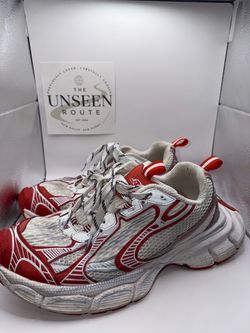 Balenciaga 3XL Worn-Out White Red Sneakers Size 45 / US 12