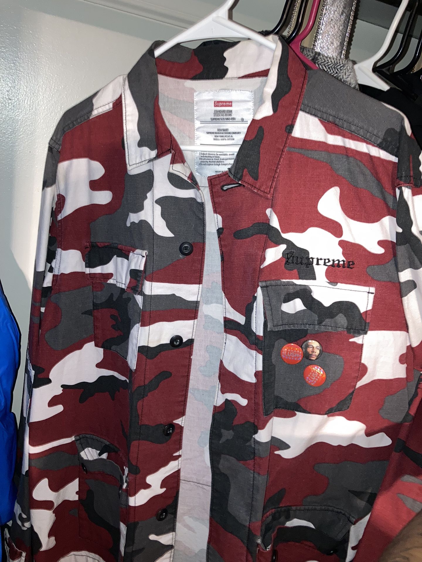 Supreme Hellraiser BDU Shirt SS18 Red Camo for Sale in Aurora, CO - OfferUp