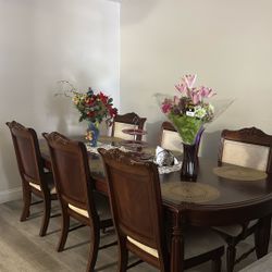 Dining table set with 6 chairs - solid wood