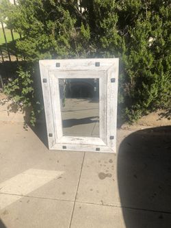 Mirror With Distressed Wood