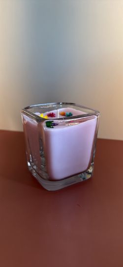 Homemade slow burning soy candle, infused with essential oil