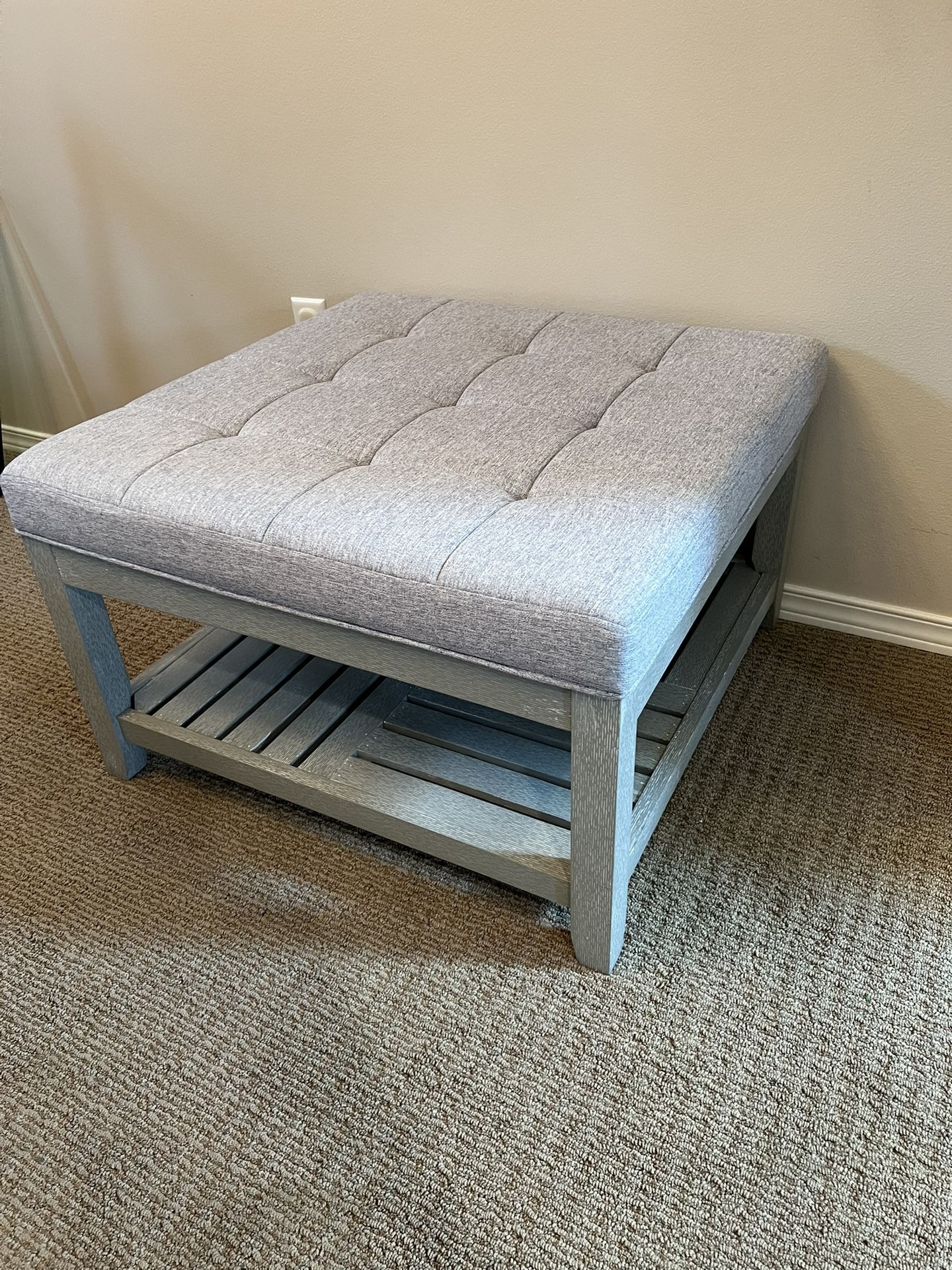 cushioned ottoman 