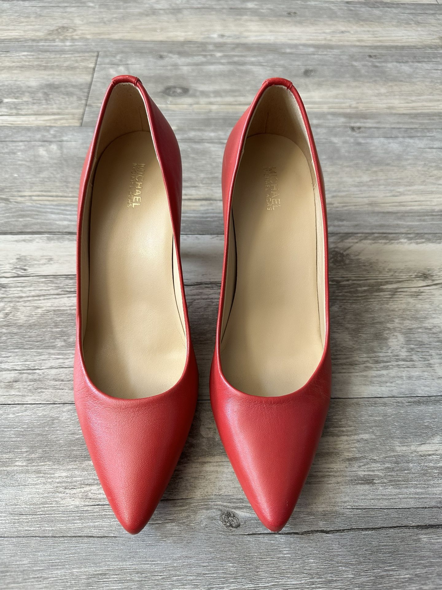 Michael Kors Red pointed toe pump high heel size 8.5