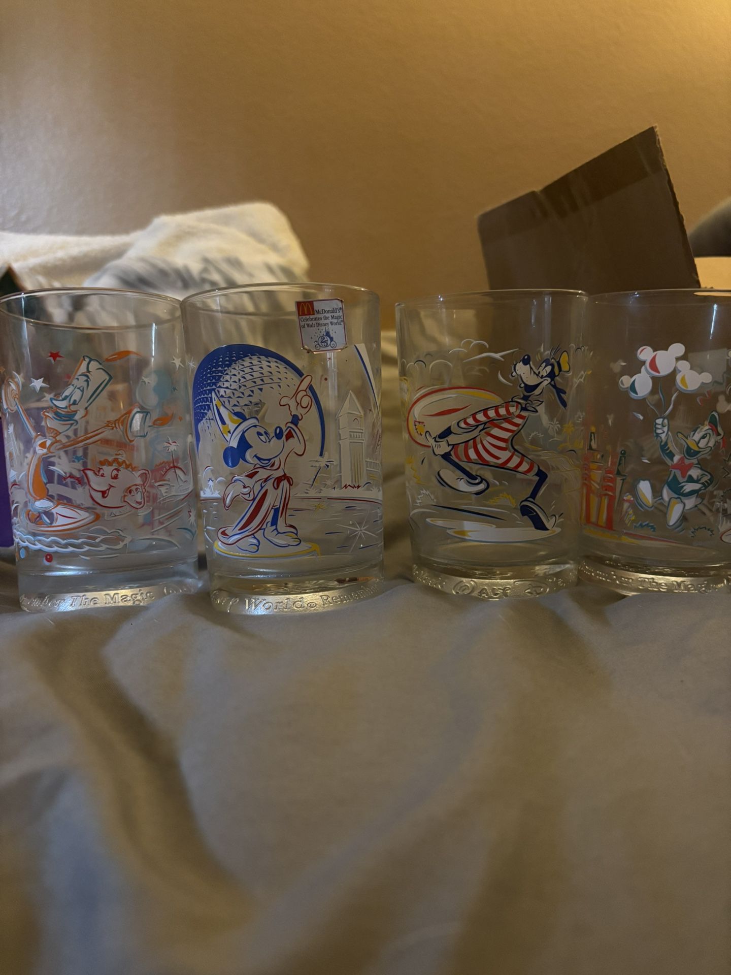 Walt Disneys 25th Anniversary McDonald’s Colab Glass cups
