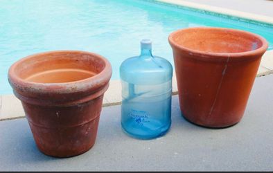 Two big terracotta pots for small trees or big plants