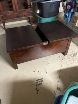 Solid Wood Storage Coffee Table!
