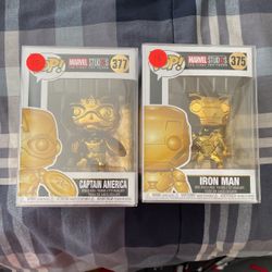 Gold Captain America And Iron Man 