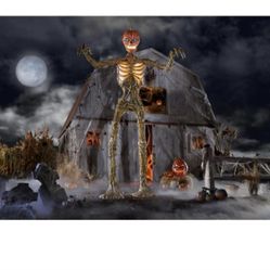 New Home Accent Holiday 12ft Giant Inferno Pumpkin Halloween