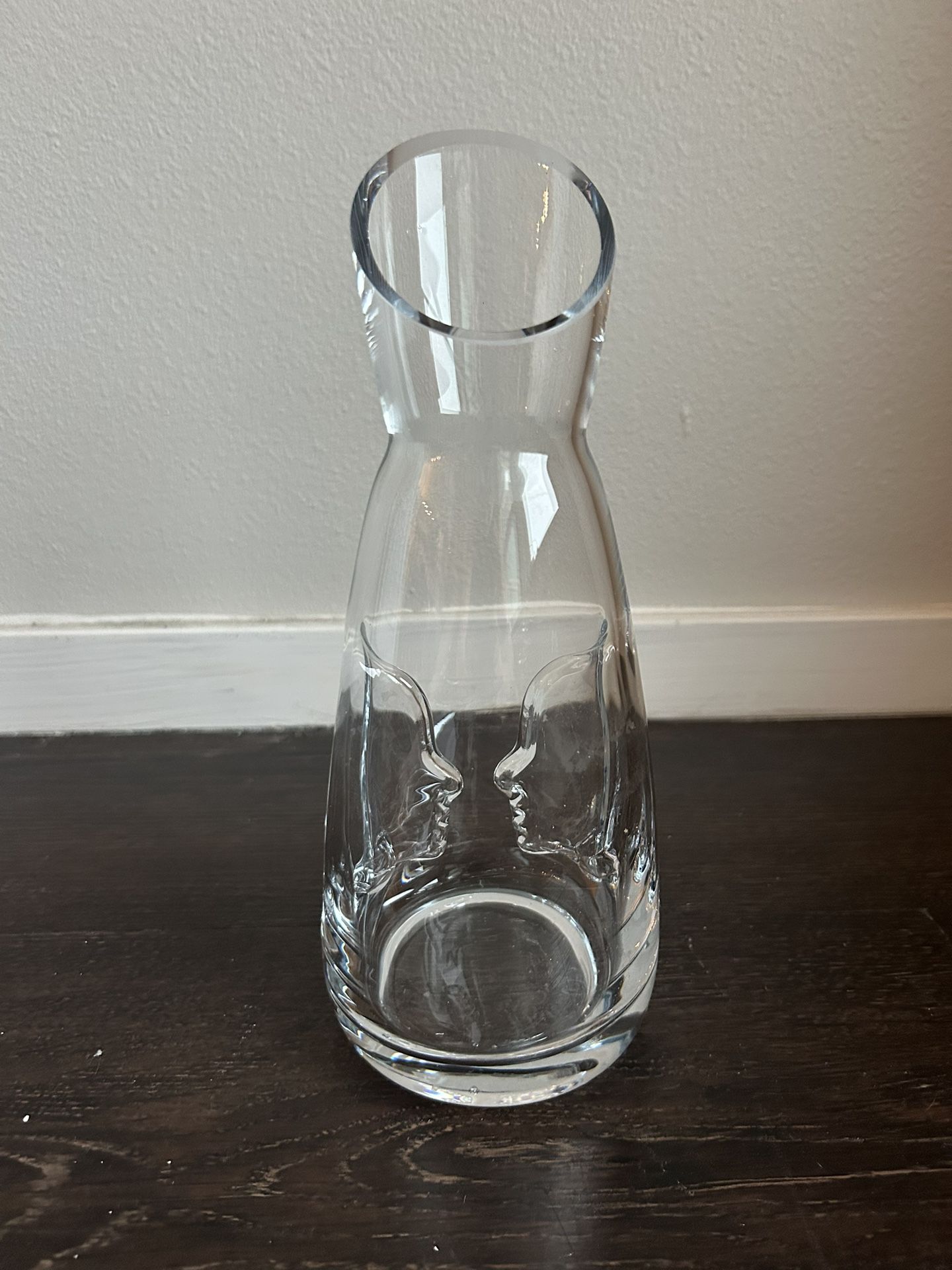Face Silhouette Glass Vase