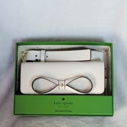 Kate Spade white bow belt bag 