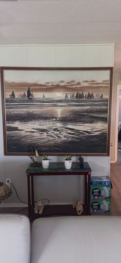 61x51 huge painting by Letterman mid-century excellent condition