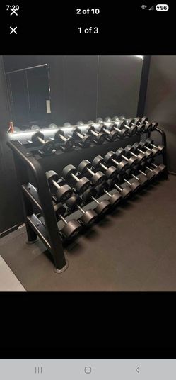 ETE pro style 3 tier dumbbell rack with saddles