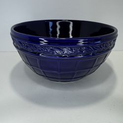 Cobalt Blue Ceramic Mixing / Serving Bowl
