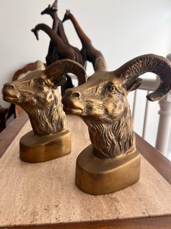 Brass book ends