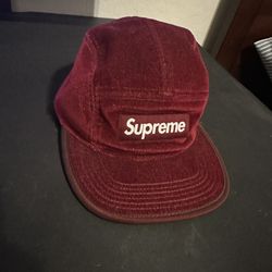 Supreme Red Suede Hat