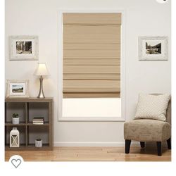 DEZ Furnishings 3QKK320720 Insulating Cordless Roman Shade, 32W x 72L Inches, Khaki

