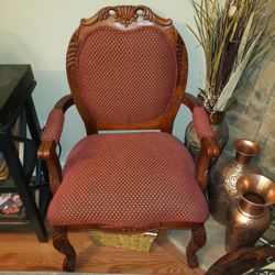 Wood And Fabric Chair Very Sturdy!