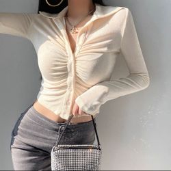 Long Sleeve Button Top