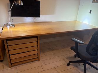 Desk/work space 3 x 8 ft Oak wood