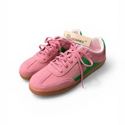 New No Boundaries WMNB25CA156 Women's Lace Up Sport Sneakers, Wide Width Available, Size: 11, Pink
