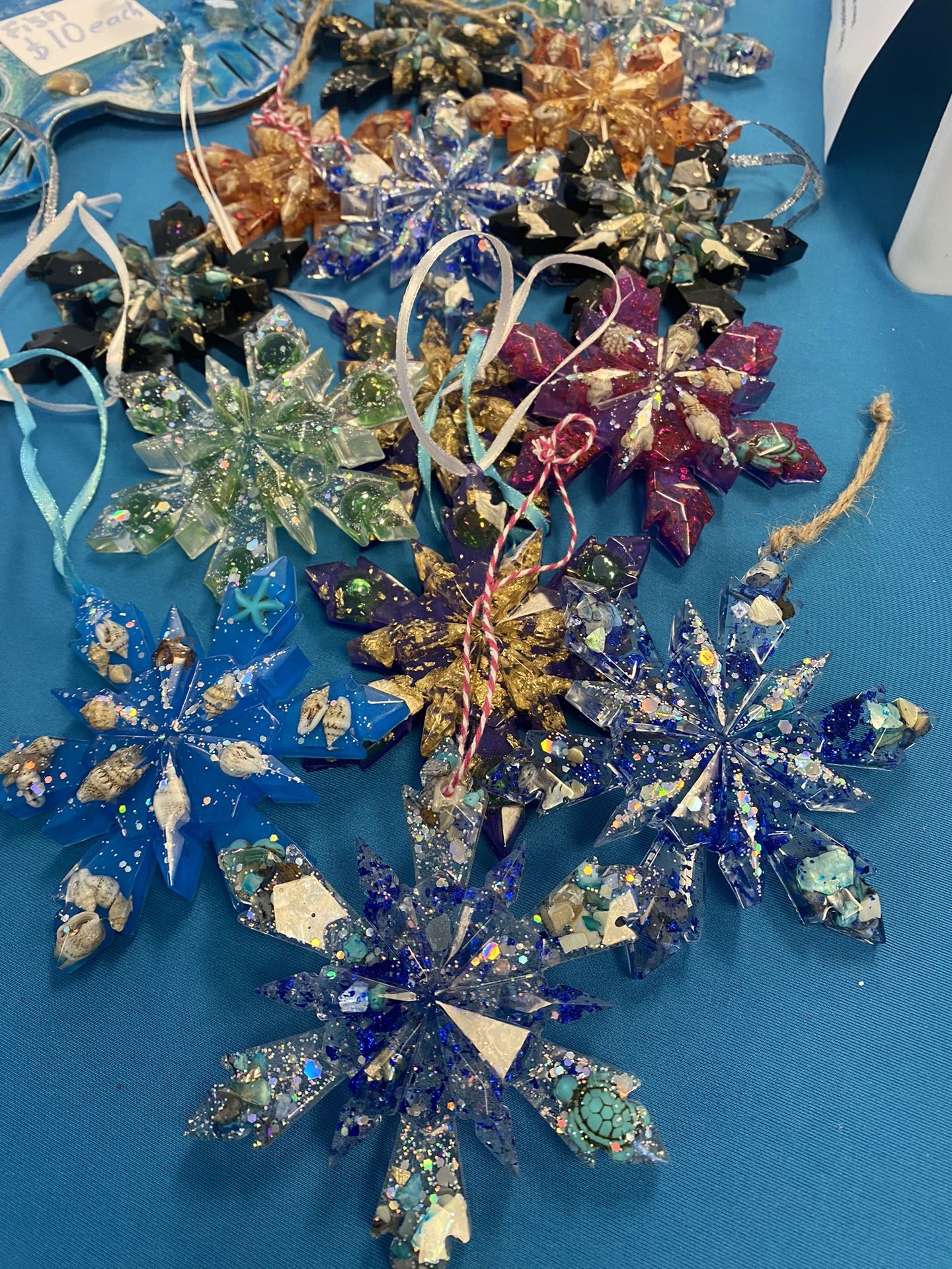 Snowflake Resin . Ornaments